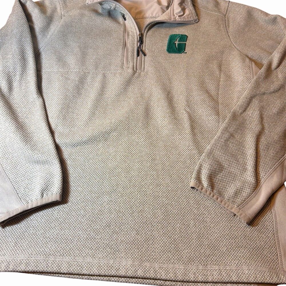 Men's Antigua UNC Charlotte 49ers Quarter-Zip Pullover Jacket - Size Large